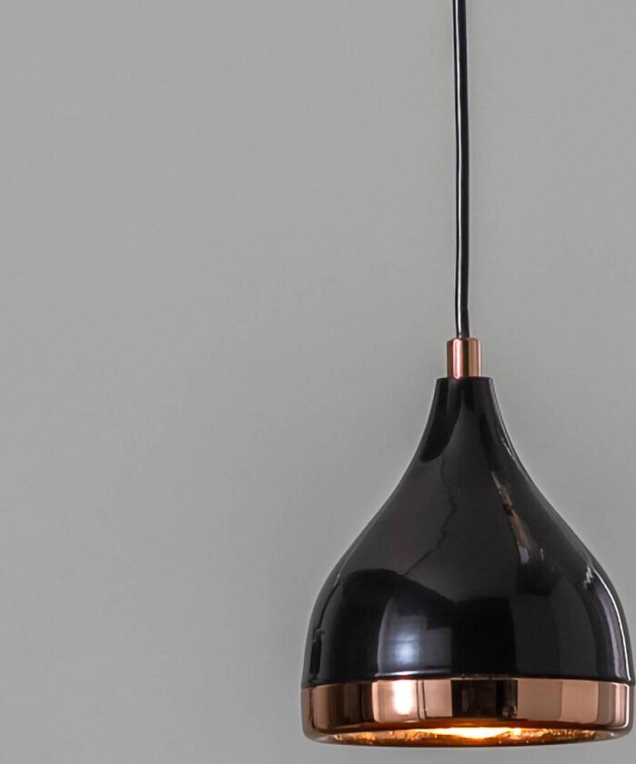 Hengelampe Yildo 7000 1 lysk Ø15cm svart/kobber