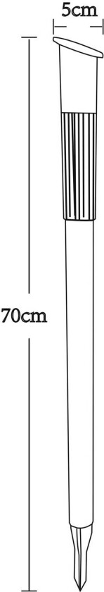 Solcelle-LED-veilampe jordspyd rustfritt stål 4stk