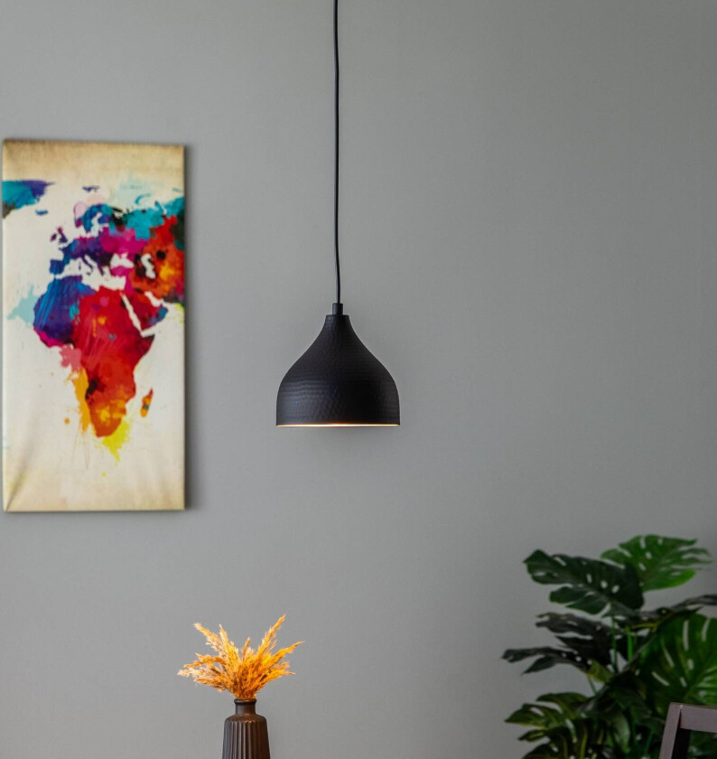 Hengelampe Tattoo 2396, Ø18cm, svart/gull