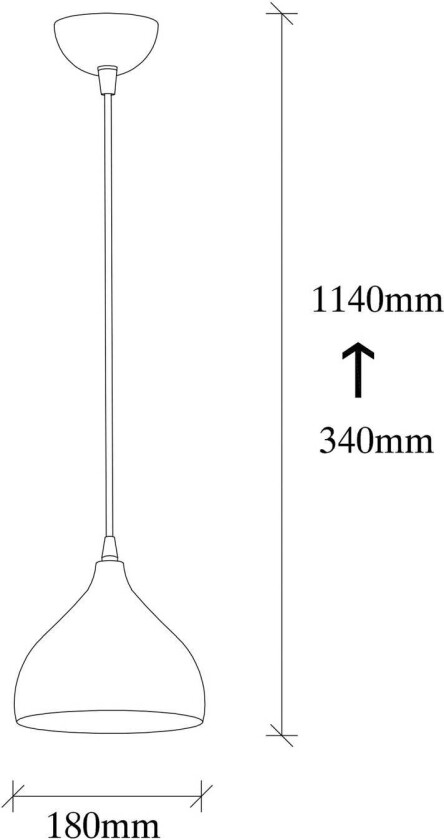Hengelampe Tattoo 2394, Ø18cm, antikk gull