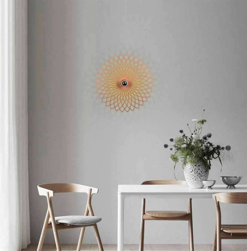 Vegglampe Fellini MR-988 hullmønster Ø50cm kobber