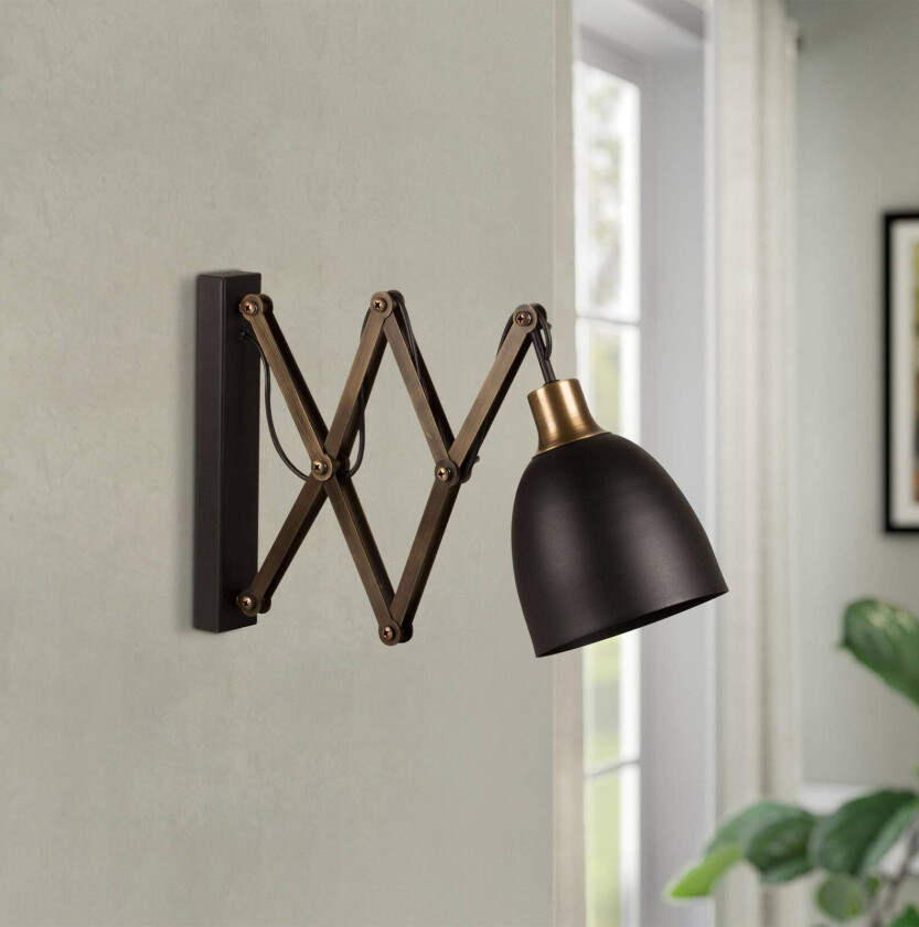 Sakselampe Sivani MR-725 svart / antikk gull