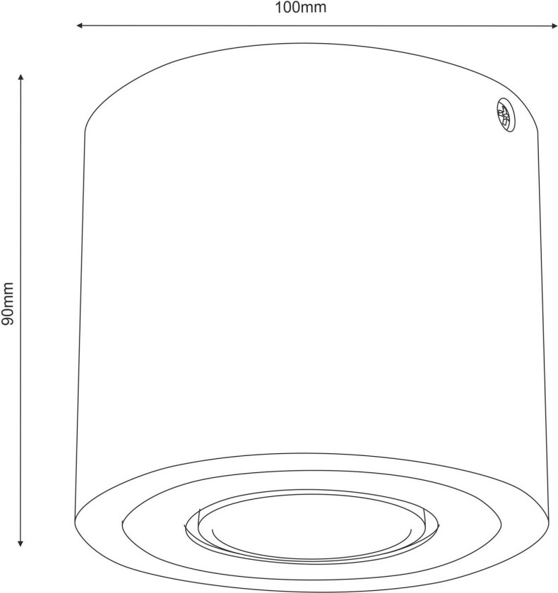 Ernest downlight GU10 av tre, rund