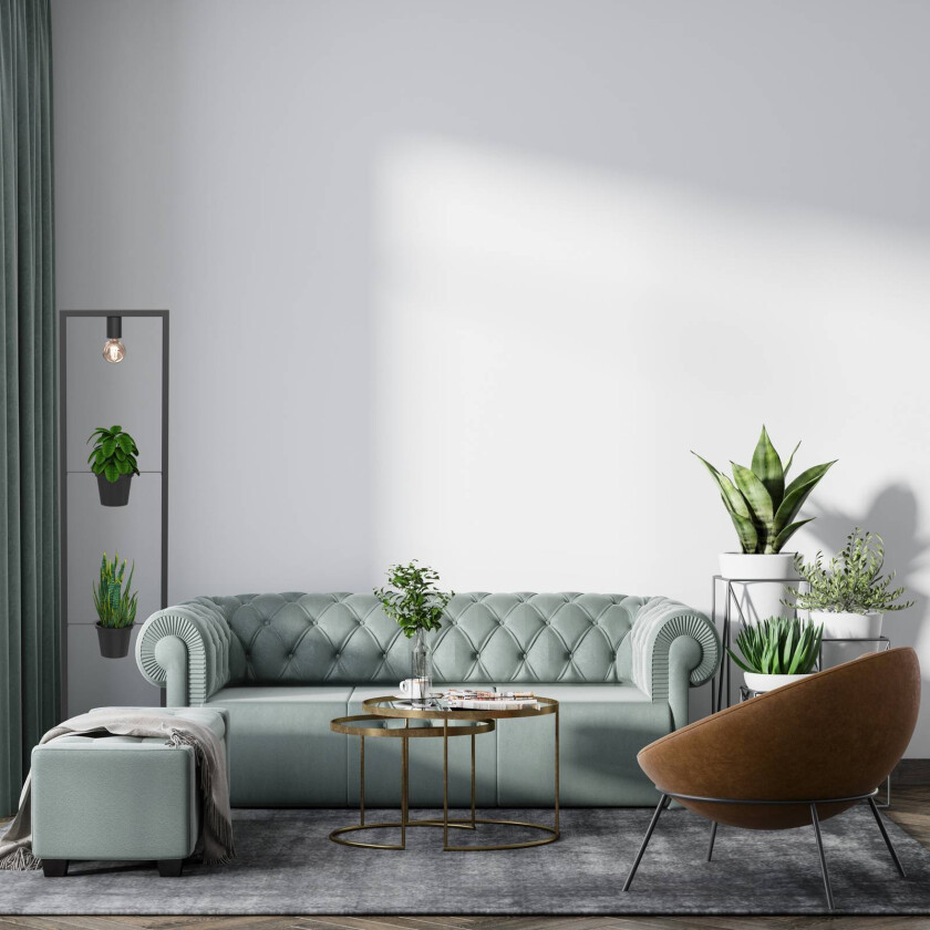 Hyazinth gulvlampe med 2 blomsterpotter