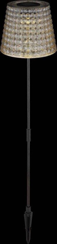 Solcellelampe jordspyd 36635-2S 2 stk svart/røyk