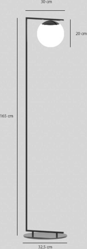 Gulvlampe Zac, opal/vinrød, 1 lyskilde