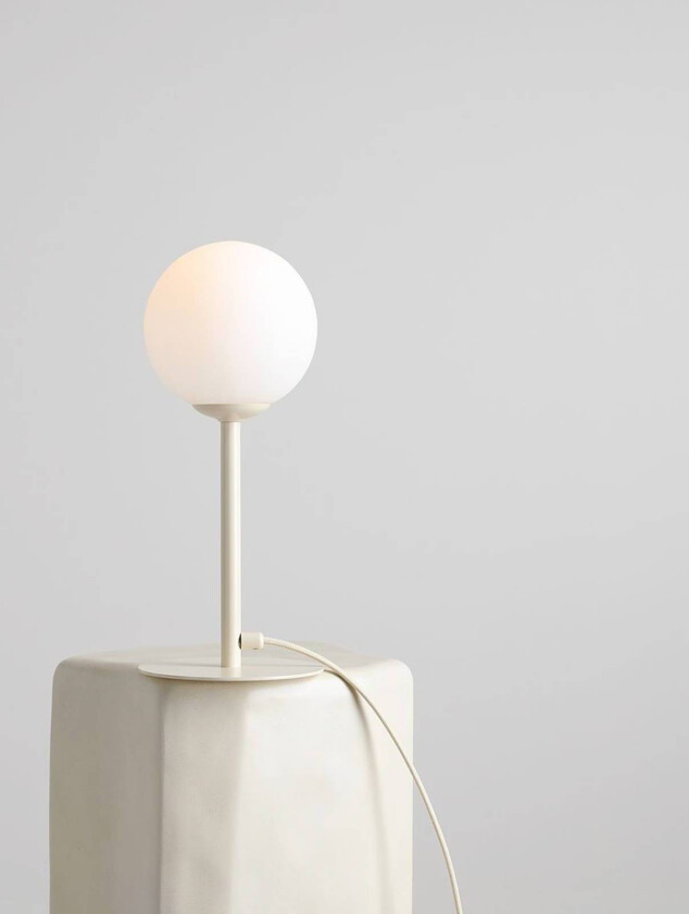 Bordlampe Joel, opal/krem, 1 lyskilde