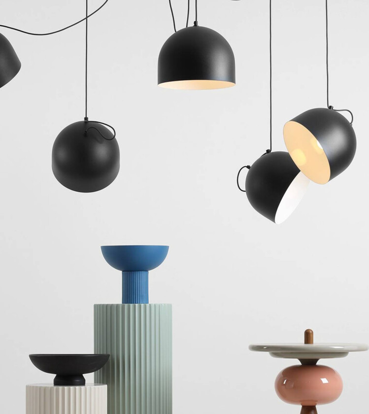 Hengelampe Pepe, svart, 5 lyskilder