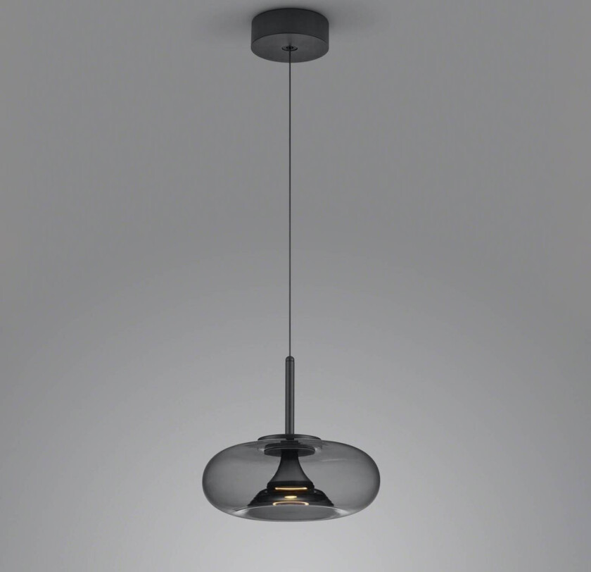 Sica LED-hengelampe svart/røykgrå