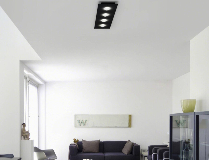 Nomi LED-taklampe 75x21cm dim svart