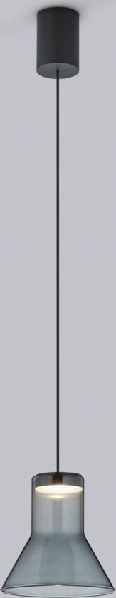 Fou LED-hengelampe røykglass 13x13,5cm