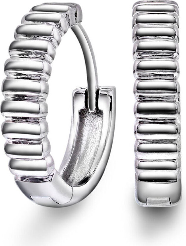 , Øreringer i 925 rhodiner sølv