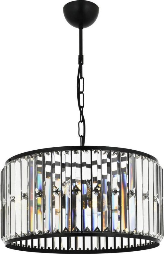 Hengelampe AV-1667-3BSY med krystallglassstenger