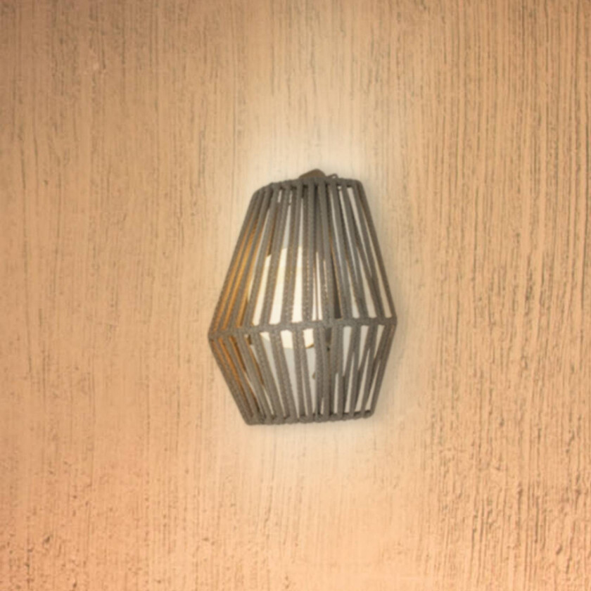 Conta utendørs LED-lampe, batteri, taupe