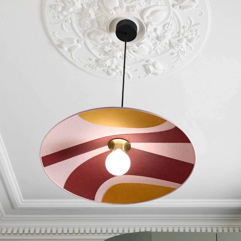 Sonia Laudet hengelampe, Ø80cm rosa