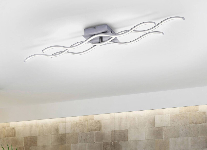 LED-taklampe Wave 3.000K 97,5x16cm stål