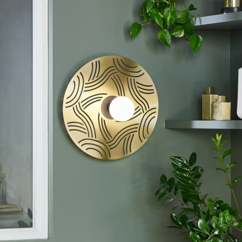 Ariane vegglampe, Ø 40 cm messing