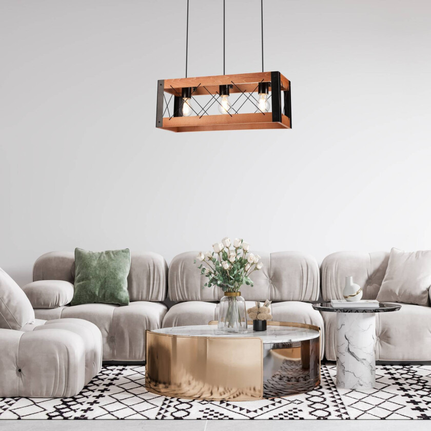 Lee hengelampe tre/svart 3 lyskilder