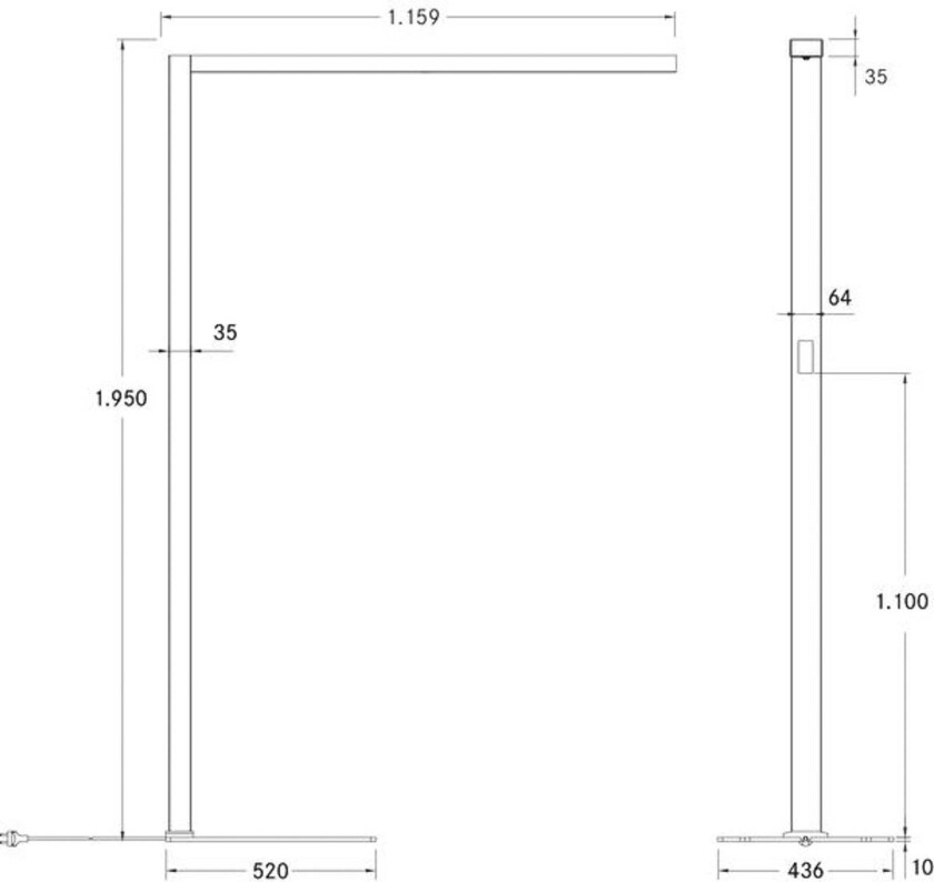 LED-gulvlampe Bevon mikroprisme direkte/indirekte