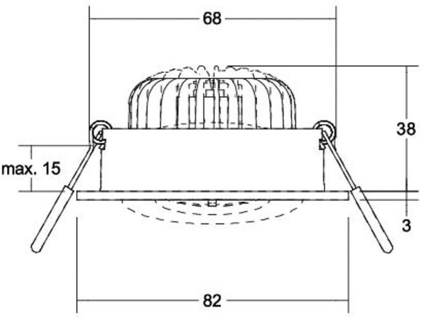 BB33 LED-downlight ikke dimbar hvit