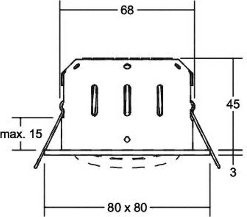 Tirrel-S innfellingsspot kantet titan