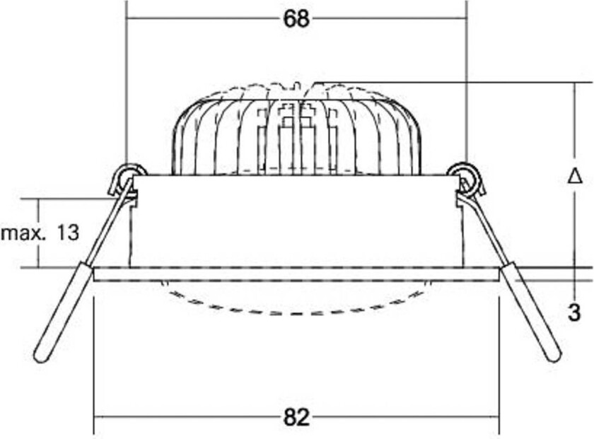 Tirrel-R innfellingsspot GX5,3 rund hvit