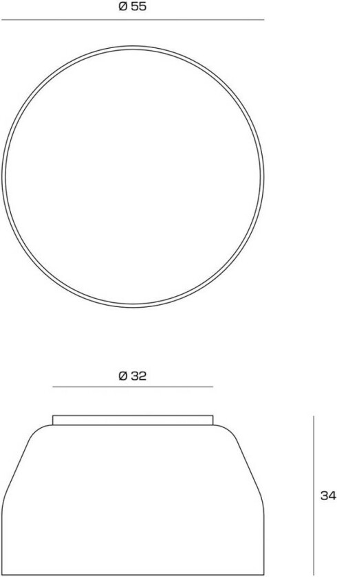 Muggtaklampe, kremhvit med kromdetaljer Ø55cm