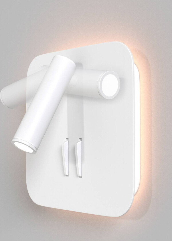 Ios 176 LED-vegglampe, kantet, hvit