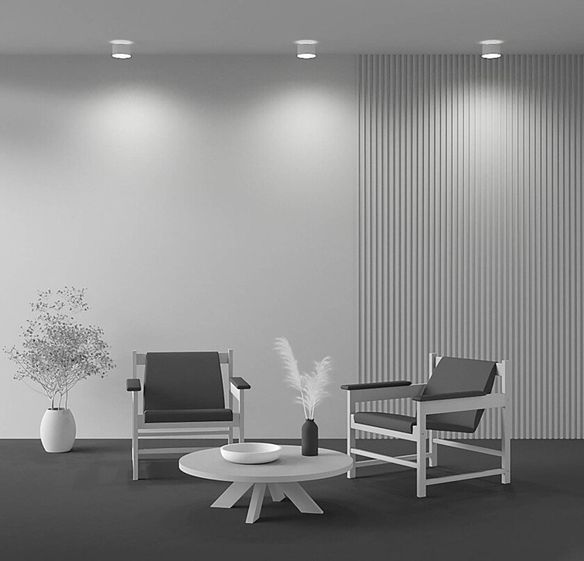 Planet LED-taklampe, Ø 12 cm, hvit