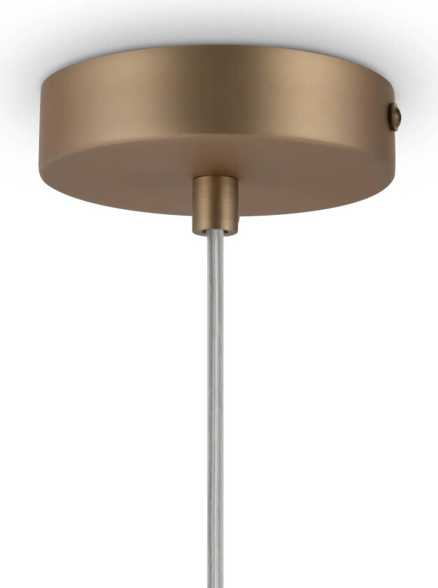 Basic form pendellampe, hvit/gull, 1-lys.