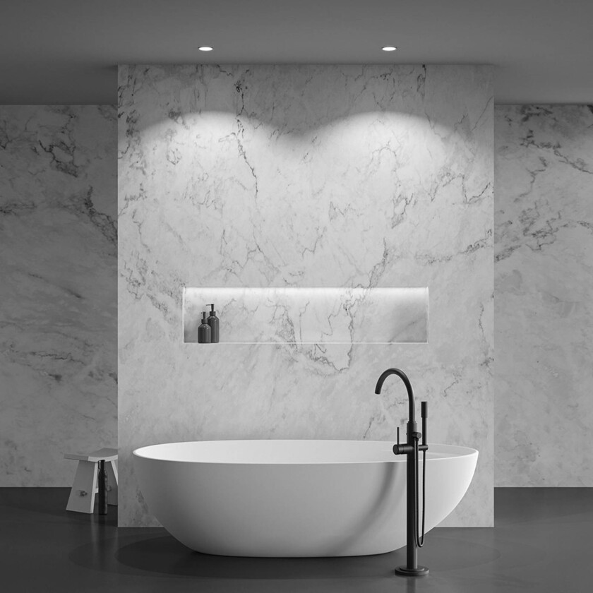 Zoom LED innfellingslampe 930 IP65 rund triac, hvit