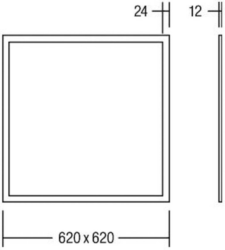 Ailis LED-panel med mikroprisme 3000K DALI