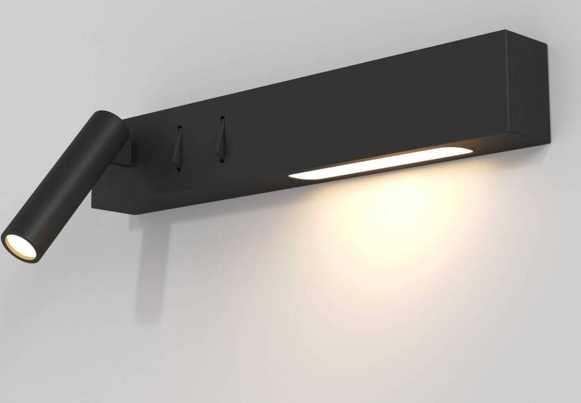 Comodo LED-vegglampe, leselampe, svart