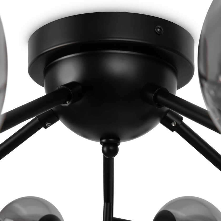 Dallas taklampe 20-lys, høyde 25 cm, svart