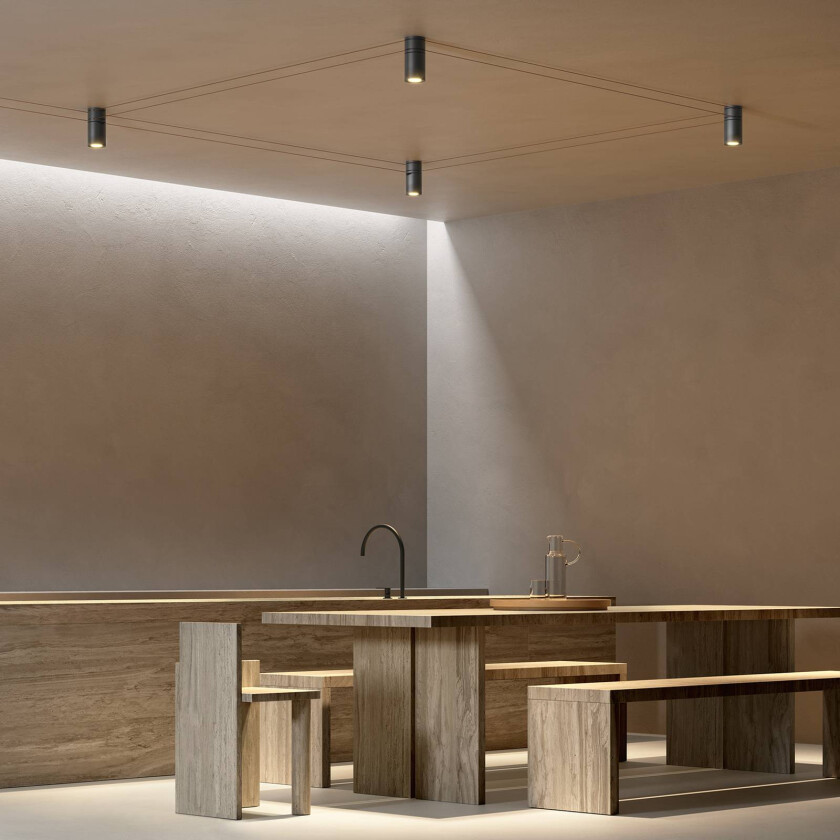 Downlight Mitos, justerbar, svart