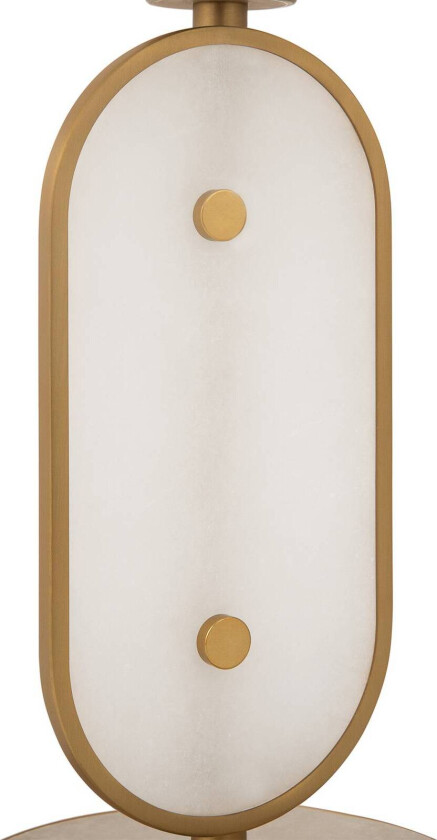 Marmo bordlampe, gullfarge/naturstein