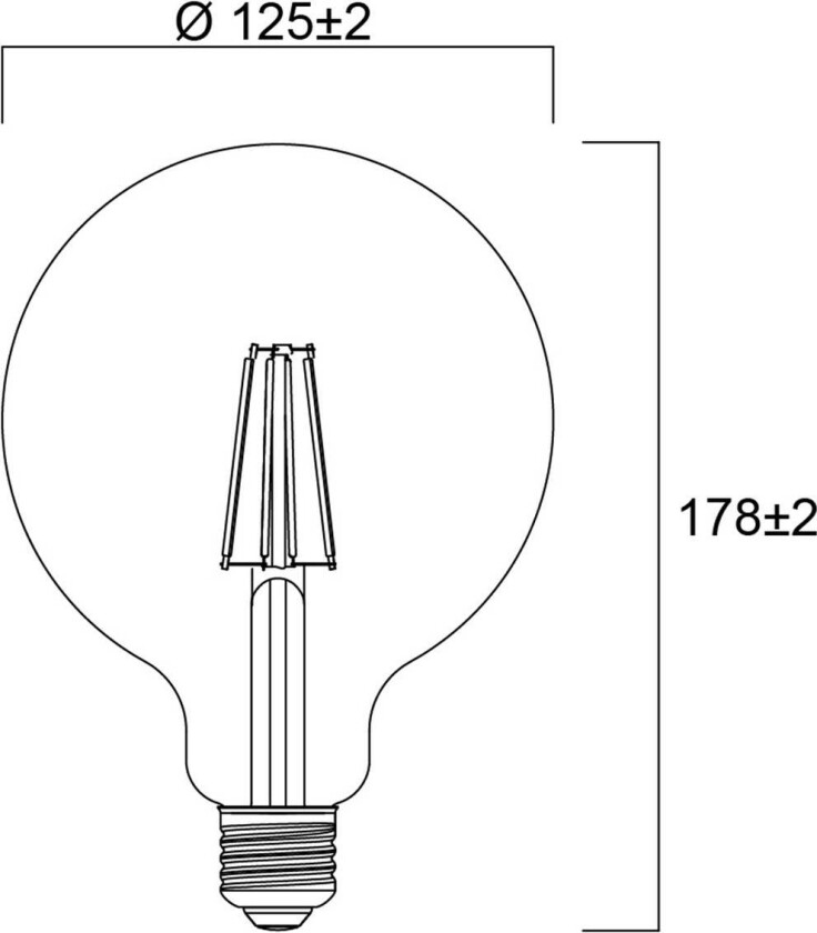 E27 filament LED G120 4W 2 700 K 840 lm