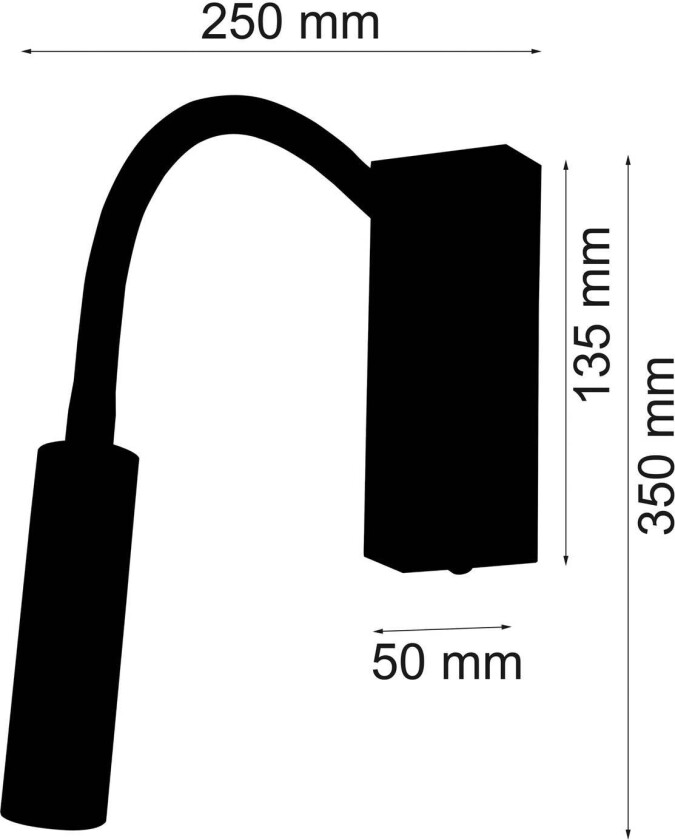 LED-vegglampe Rocco, krom Flexarm grå