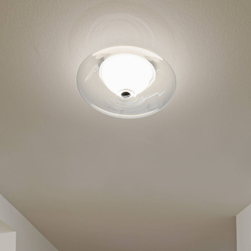 Bloo LED-taklampe, glass-skjerm