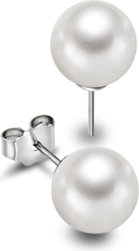 , Øredobber i sølv med perle