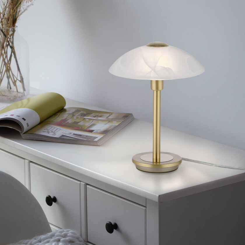 Paul Neuhaus Enova bordlampe, matt messing