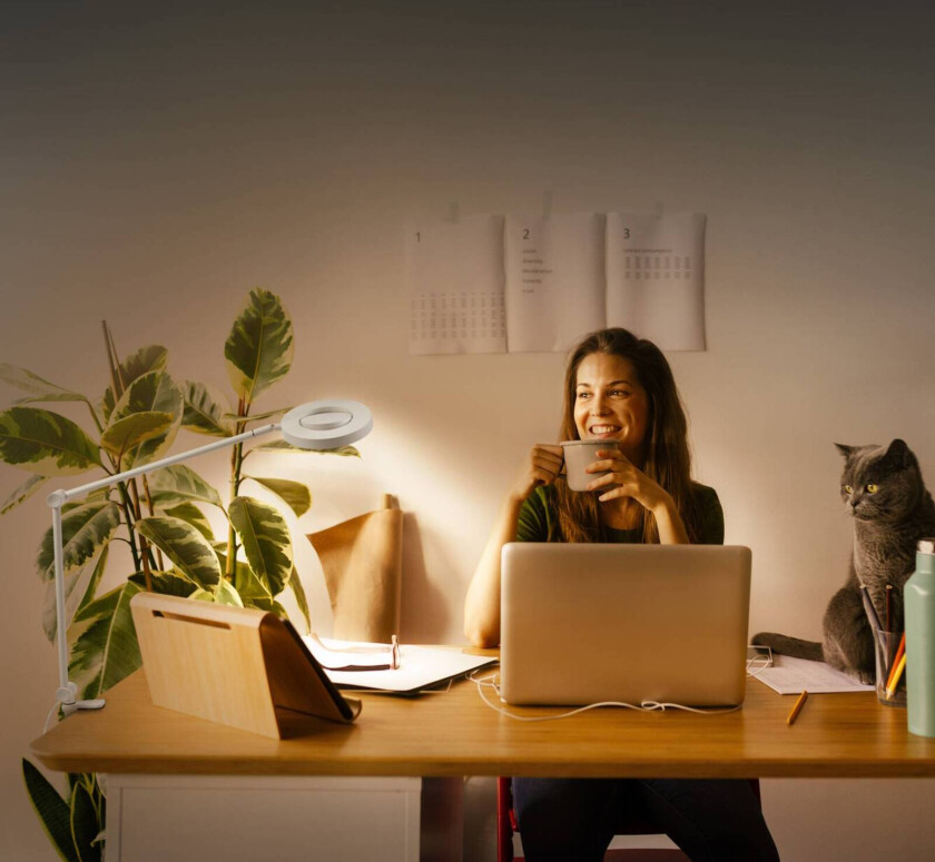 LEDVANCE SUN@Home Panan Desk Disc, klemme, hvit