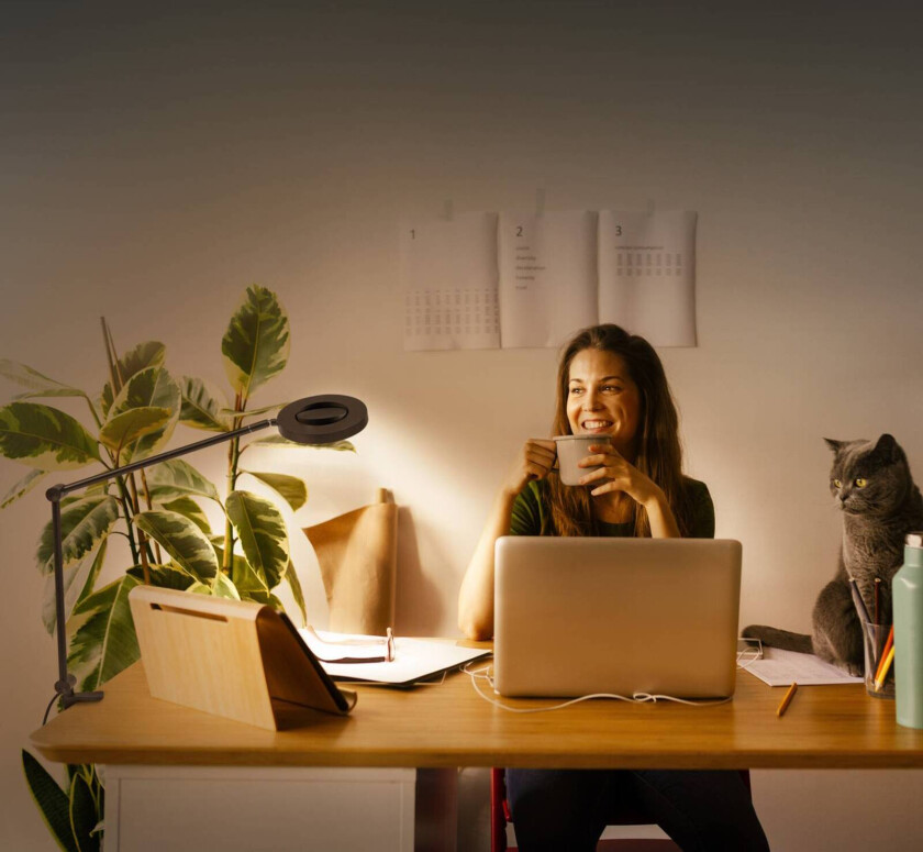 LEDVANCE SUN@Home Panan Desk Disc, klemme, svart