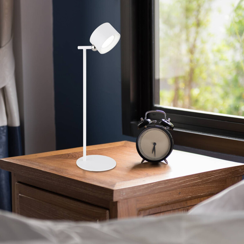 LED-bordlampe Jorje batteri CCT 4-i-1 hvit