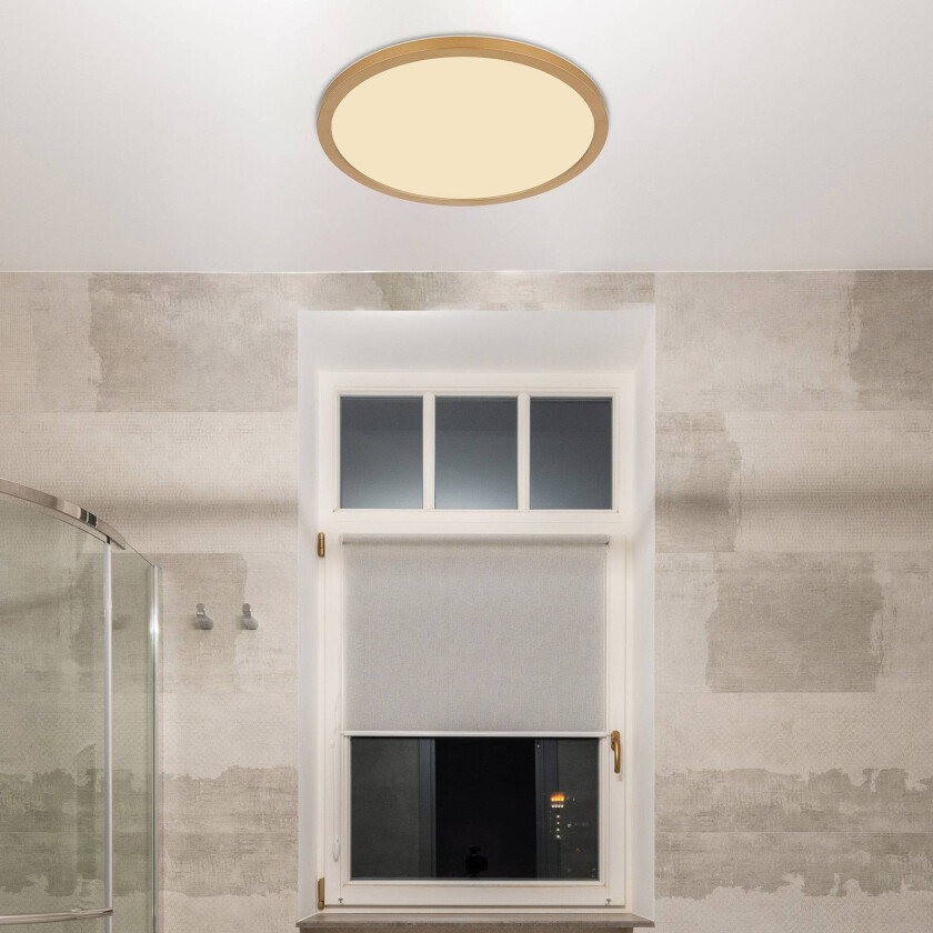 LED-taklampe Sapana, Ø 29,5 messing