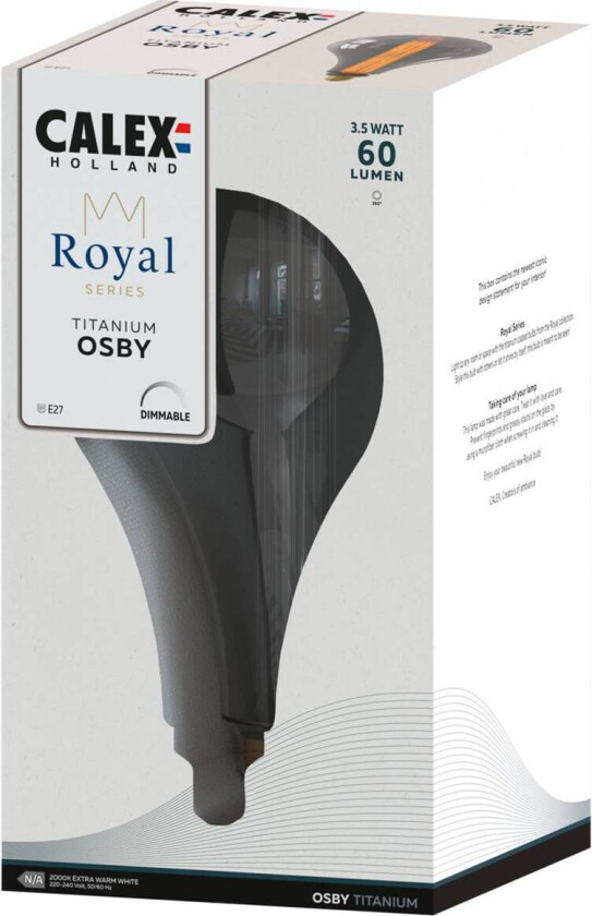 Royal Osby LED E27 3,5W 2 000 K dim røyk