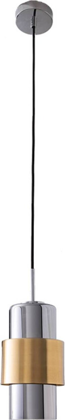 Hengelampe 22001 av glass og metall, matt gull