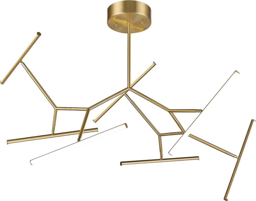 LED-taklampe 2073, 7 lyskilder, 120 cm, gull