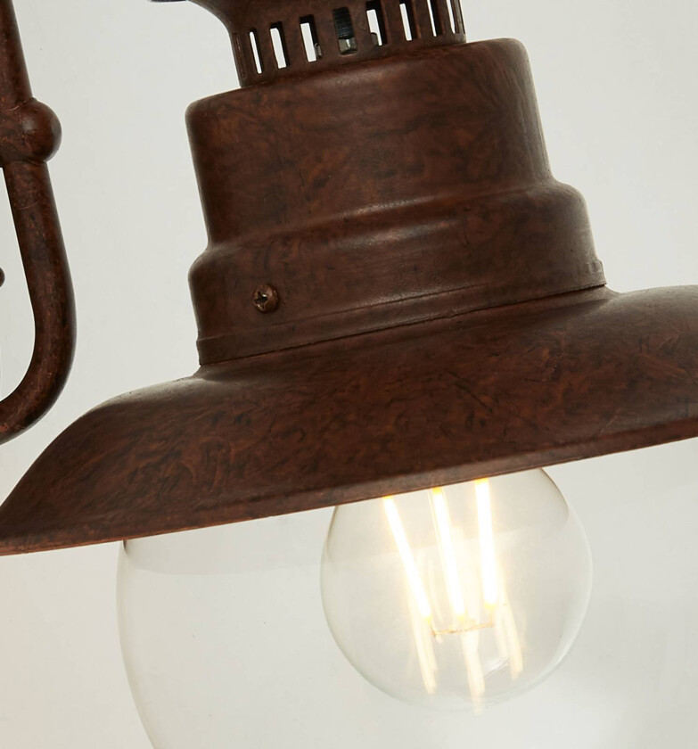 Vegglampe Station, brun, IP44