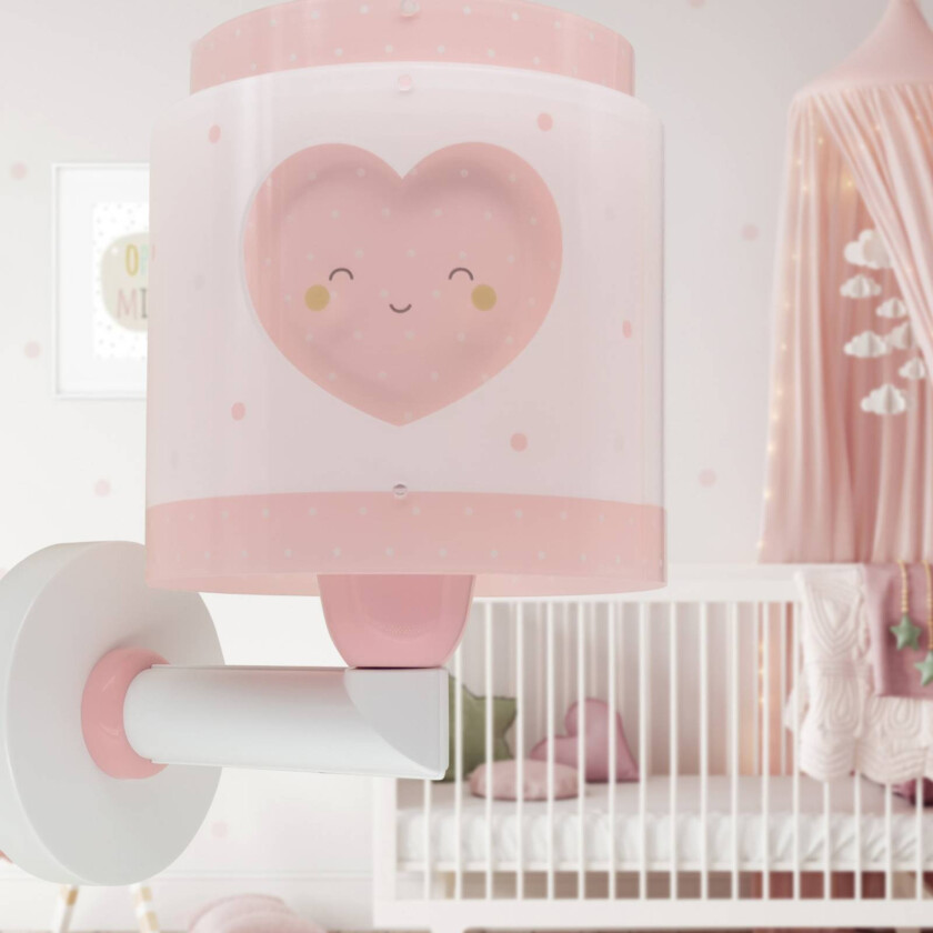 Baby Dreams vegglampe med støpsel, rosa